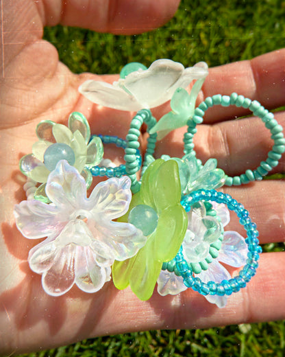 Flower - Hand Beaded Ring