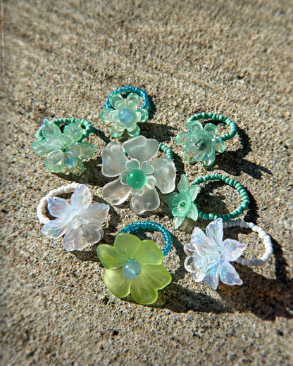 Flower - Hand Beaded Ring