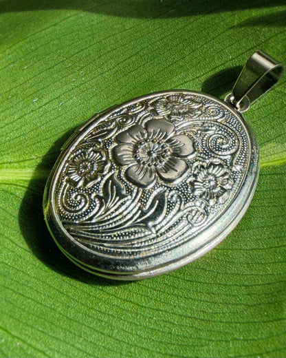 Stainless Flora Locket Pendants