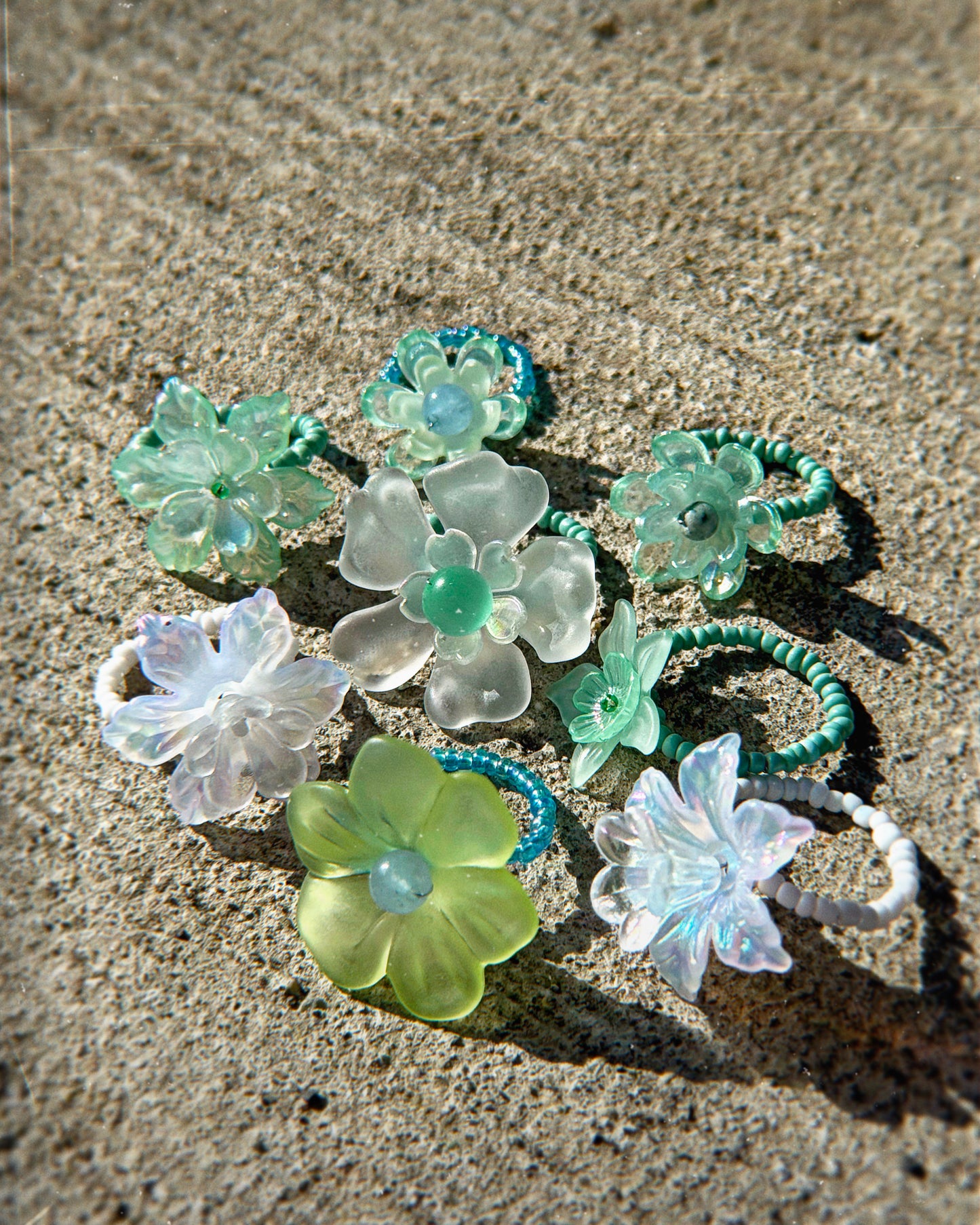 Flower - Hand Beaded Ring