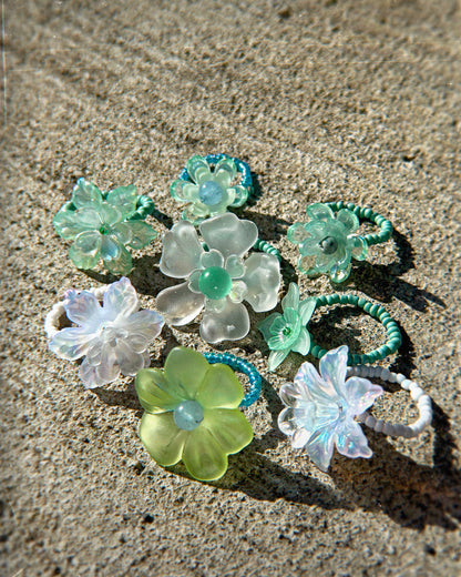 Flower - Hand Beaded Ring