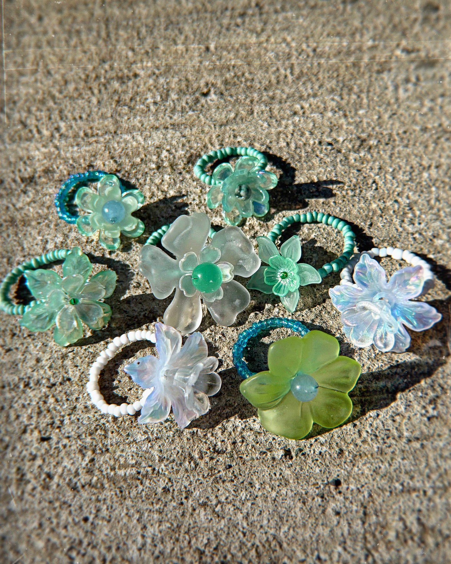 Flower - Hand Beaded Ring