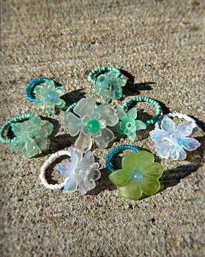 Flower - Hand Beaded Ring