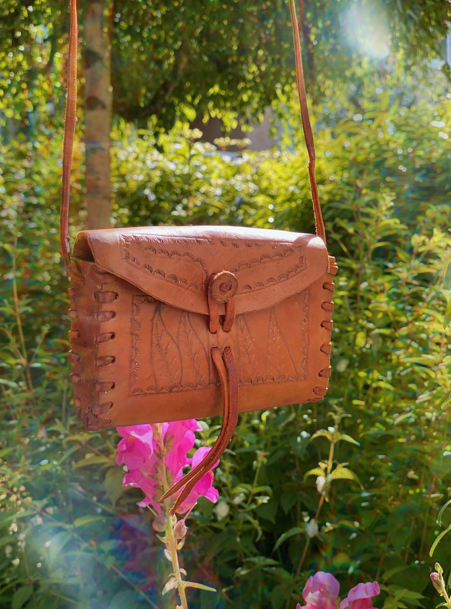 BROWN RETRO SIDE BAG